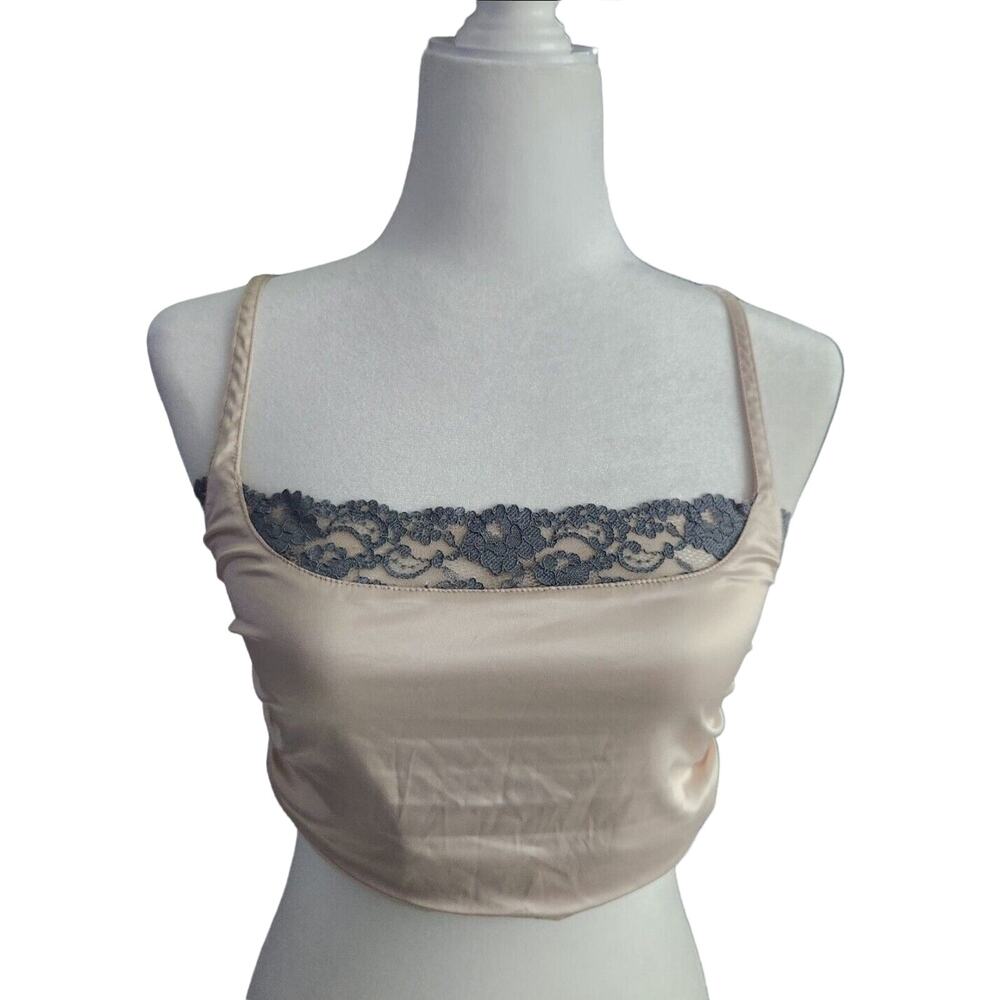 Free People Intimately Fp Cross Path Brami In Champagne & Gray Combo Rushed M